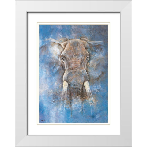 Le grand male White Modern Wood Framed Art Print with Double Matting by Gack, Jean-Pierre