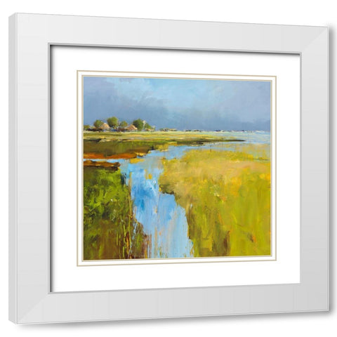 De Woude White Modern Wood Framed Art Print with Double Matting by Groenhart, Jan