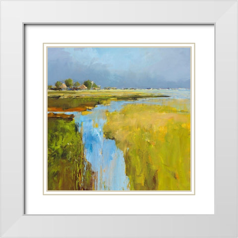 De Woude White Modern Wood Framed Art Print with Double Matting by Groenhart, Jan