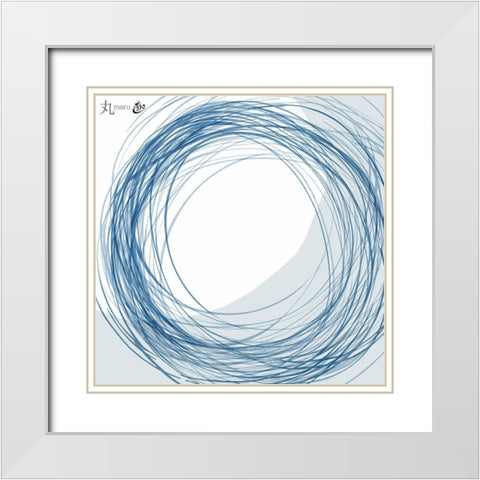 Skmaru II White Modern Wood Framed Art Print with Double Matting by Hitomi, Naoki