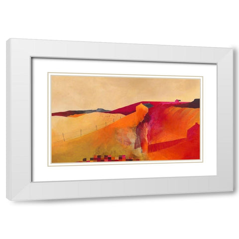 Territorial Landscape White Modern Wood Framed Art Print with Double Matting by Holtkamp, Margreet