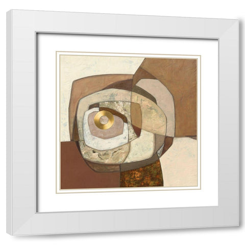 Segment White Modern Wood Framed Art Print with Double Matting by Jones, Jodi