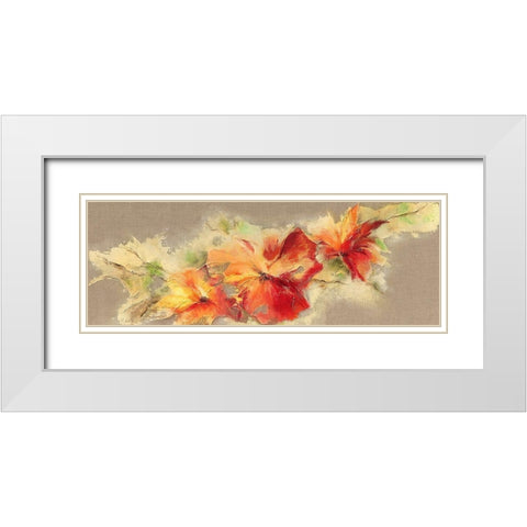 Flowers I White Modern Wood Framed Art Print with Double Matting by Marks, Rita