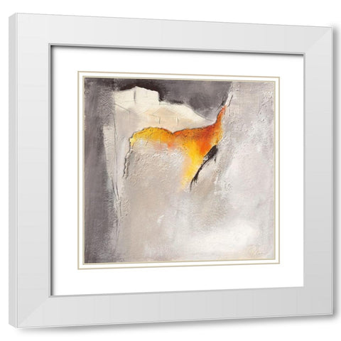 Abstrakt II White Modern Wood Framed Art Print with Double Matting by Marks, Rita