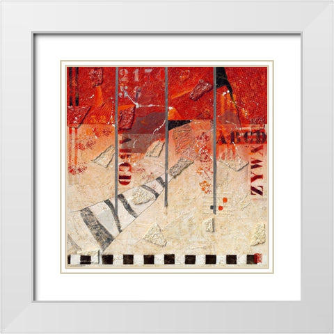 Untitled III White Modern Wood Framed Art Print with Double Matting by Nomden, Dinie