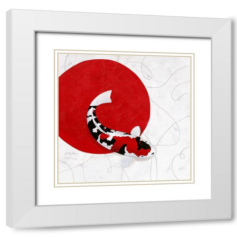 Red Point Showa White Modern Wood Framed Art Print with Double Matting by Gruhn, Nicole