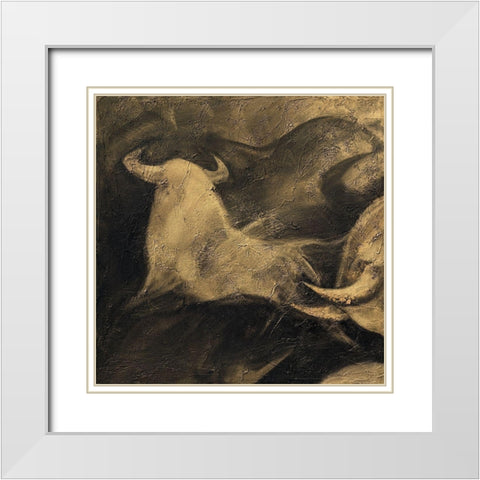 Toros I White Modern Wood Framed Art Print with Double Matting by Panasenko, Inna