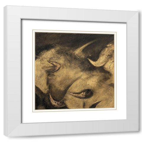Toros III White Modern Wood Framed Art Print with Double Matting by Panasenko, Inna