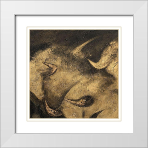 Toros III White Modern Wood Framed Art Print with Double Matting by Panasenko, Inna