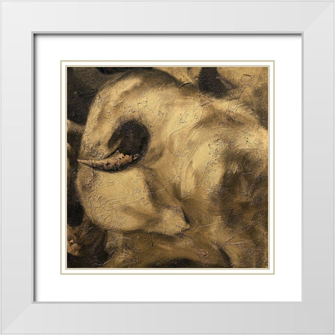 Toros VII White Modern Wood Framed Art Print with Double Matting by Panasenko, Inna