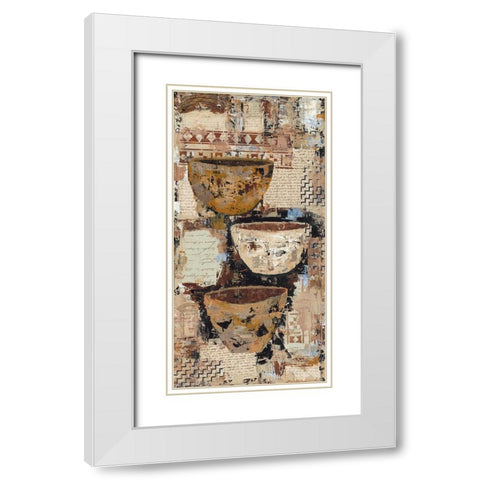 Old Pots II White Modern Wood Framed Art Print with Double Matting by Shaffer Johnson, Sandee