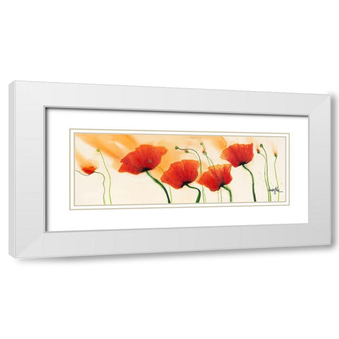 Fleur d Isa White Modern Wood Framed Art Print with Double Matting by Marthe
