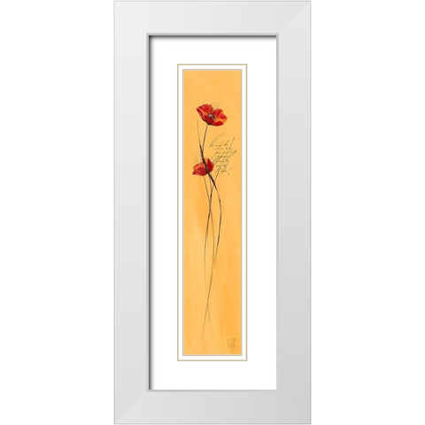 Classic Fleuriette I White Modern Wood Framed Art Print with Double Matting by Zacher-Finet, Isabelle