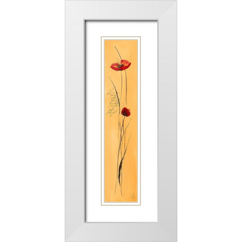 Classic Fleuriette II White Modern Wood Framed Art Print with Double Matting by Zacher-Finet, Isabelle