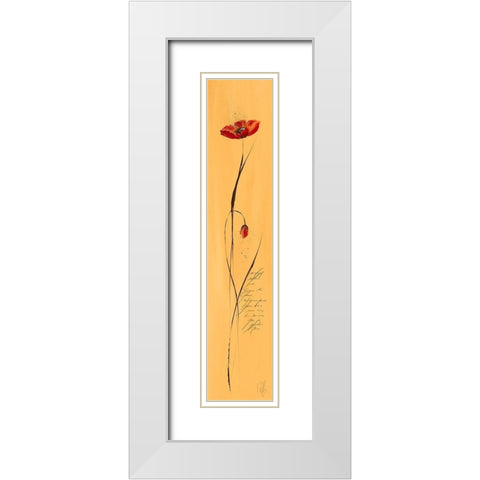 Classic Fleuriette III White Modern Wood Framed Art Print with Double Matting by Zacher-Finet, Isabelle