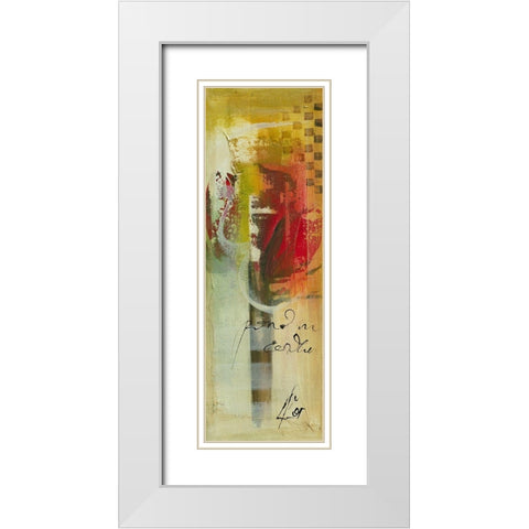 Aqui III White Modern Wood Framed Art Print with Double Matting by Leys, Gemma
