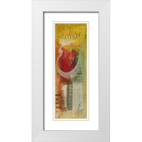 Amor III White Modern Wood Framed Art Print with Double Matting by Leys, Gemma