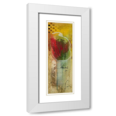Mi corazon White Modern Wood Framed Art Print with Double Matting by Leys, Gemma