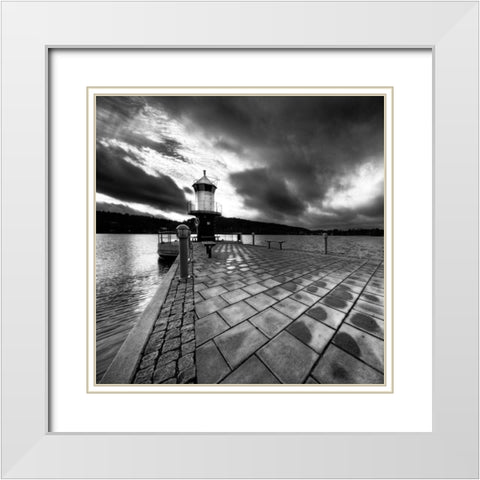 Saltjo-Jarla White Modern Wood Framed Art Print with Double Matting by Duczynski, Maciej