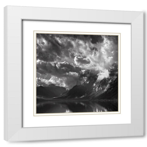 Ulsfjorden White Modern Wood Framed Art Print with Double Matting by Duczynski, Maciej