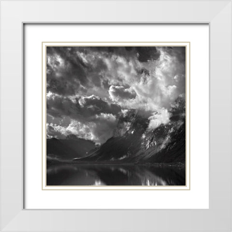 Ulsfjorden White Modern Wood Framed Art Print with Double Matting by Duczynski, Maciej