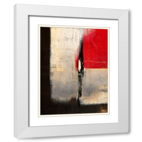 Lois de la Presence White Modern Wood Framed Art Print with Double Matting by Becam, Carole