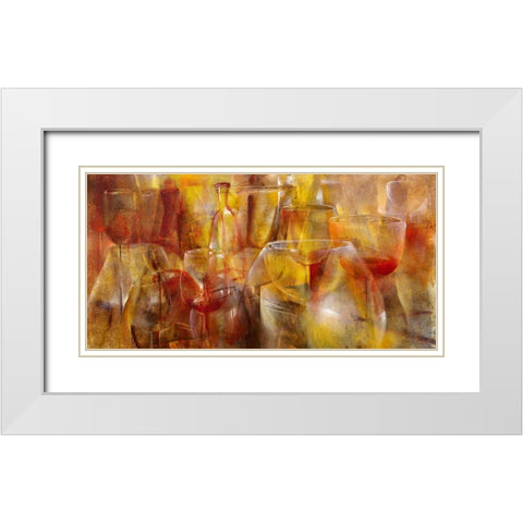Party I White Modern Wood Framed Art Print with Double Matting by Schmucker, Annette