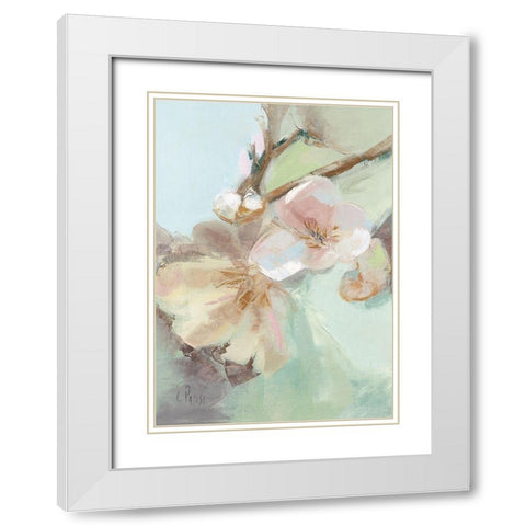 Fleurs Printanieres I White Modern Wood Framed Art Print with Double Matting by Parise, Chantal