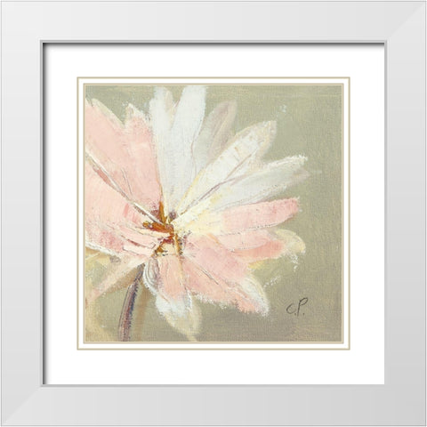 Paquerette III White Modern Wood Framed Art Print with Double Matting by Parise, Chantal