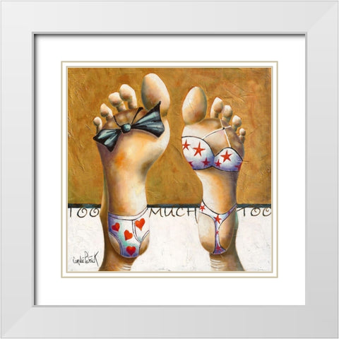 Too Much I White Modern Wood Framed Art Print with Double Matting by Cornee, Patrick