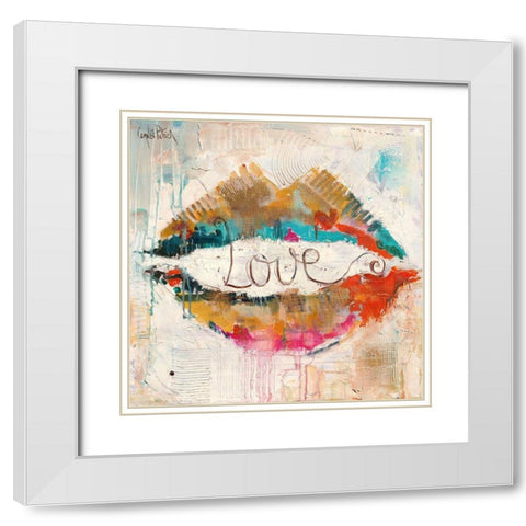 Love White Modern Wood Framed Art Print with Double Matting by Cornee, Patrick