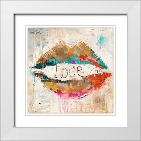 Love White Modern Wood Framed Art Print with Double Matting by Cornee, Patrick