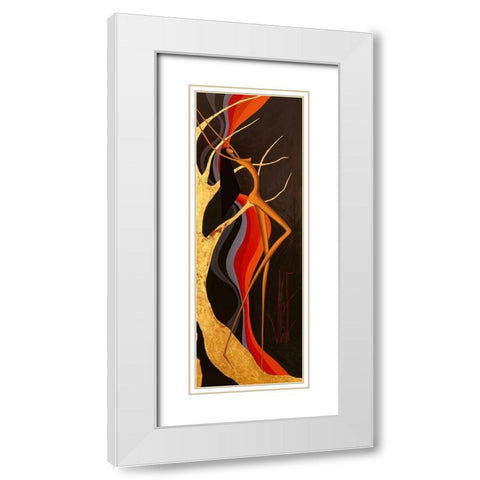 Plaisir subliminal II White Modern Wood Framed Art Print with Double Matting by Natacha L.