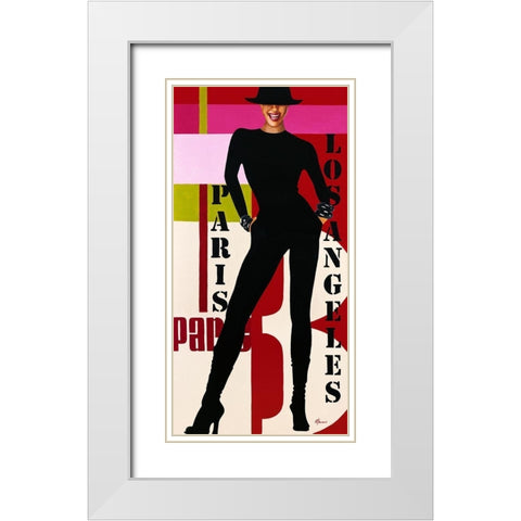 Femme VII White Modern Wood Framed Art Print with Double Matting by Bernard, Anne