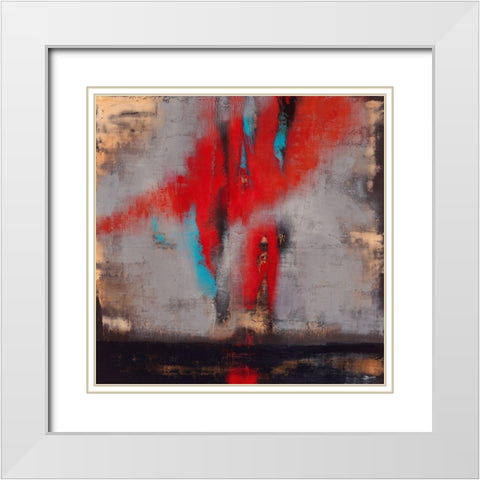 L envolee White Modern Wood Framed Art Print with Double Matting by Becam, Carole