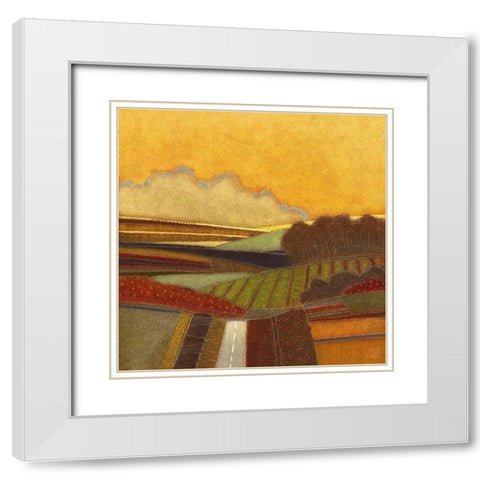 The Sun comes Up White Modern Wood Framed Art Print with Double Matting by van Hoek, Rob