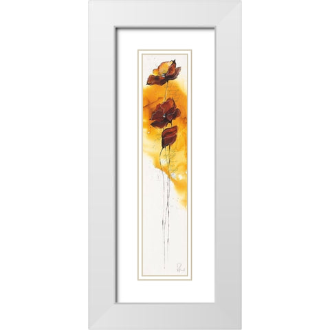 Fleurs d automne II White Modern Wood Framed Art Print with Double Matting by Zacher-Finet, Isabelle