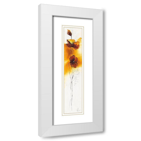 Fleurs d automne III White Modern Wood Framed Art Print with Double Matting by Zacher-Finet, Isabelle