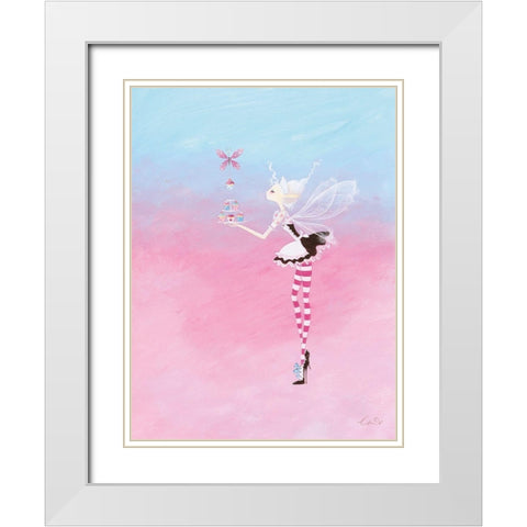 Fairy Cake White Modern Wood Framed Art Print with Double Matting by McFaul, Lorrie