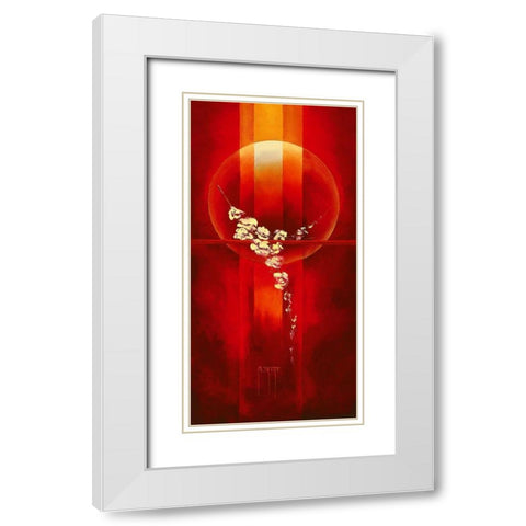 Elevation White Modern Wood Framed Art Print with Double Matting by Triki, Bernadette