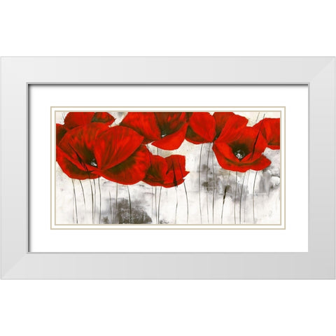 Pavot d hiver III White Modern Wood Framed Art Print with Double Matting by Zacher-Finet, Isabelle