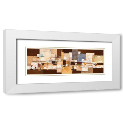 Abstract Harmony VIII White Modern Wood Framed Art Print with Double Matting by van der Werf, Ron