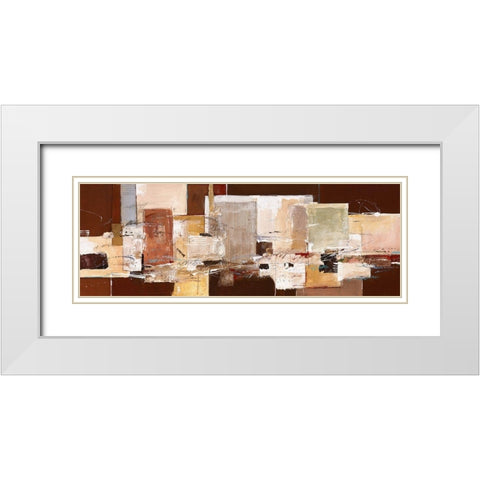 Abstract Harmony IX White Modern Wood Framed Art Print with Double Matting by van der Werf, Ron