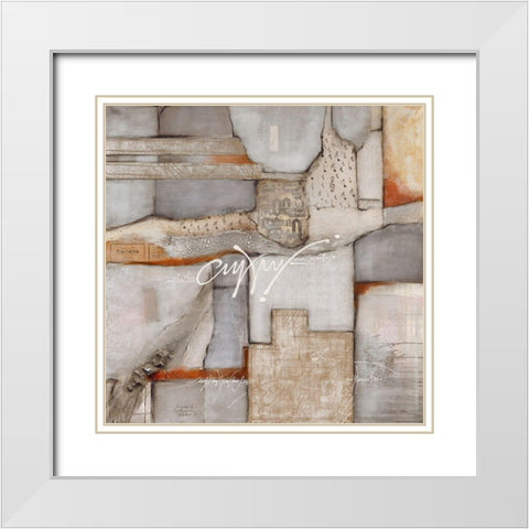 ... typografische Partitur III White Modern Wood Framed Art Print with Double Matting by Alba, Andreas