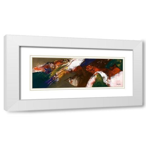 Terre brulee II White Modern Wood Framed Art Print with Double Matting by Magis, Pascal