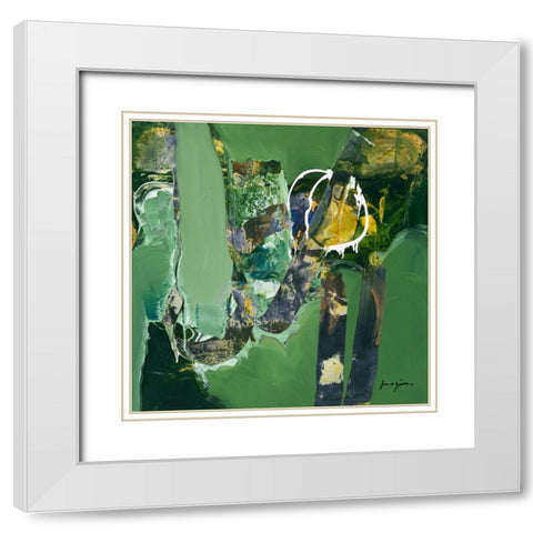 Variations abstraites XIII White Modern Wood Framed Art Print with Double Matting by Magis, Pascal