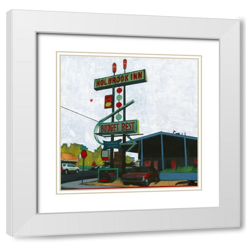 Holbrook Inn Motel (Arizona) White Modern Wood Framed Art Print with Double Matting by Olukman, Ayline