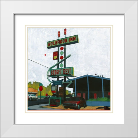 Holbrook Inn Motel (Arizona) White Modern Wood Framed Art Print with Double Matting by Olukman, Ayline