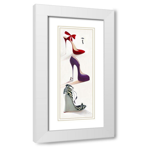 Highheels IV White Modern Wood Framed Art Print with Double Matting by Panasenko, Inna
