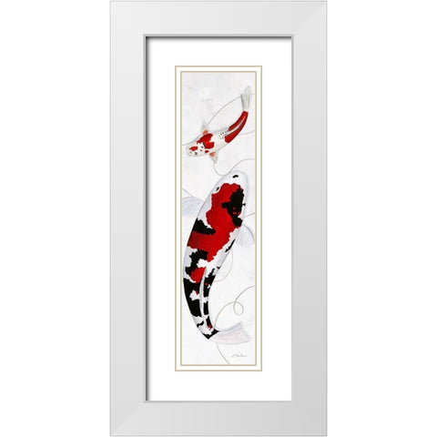 Together II White Modern Wood Framed Art Print with Double Matting by Gruhn, Nicole